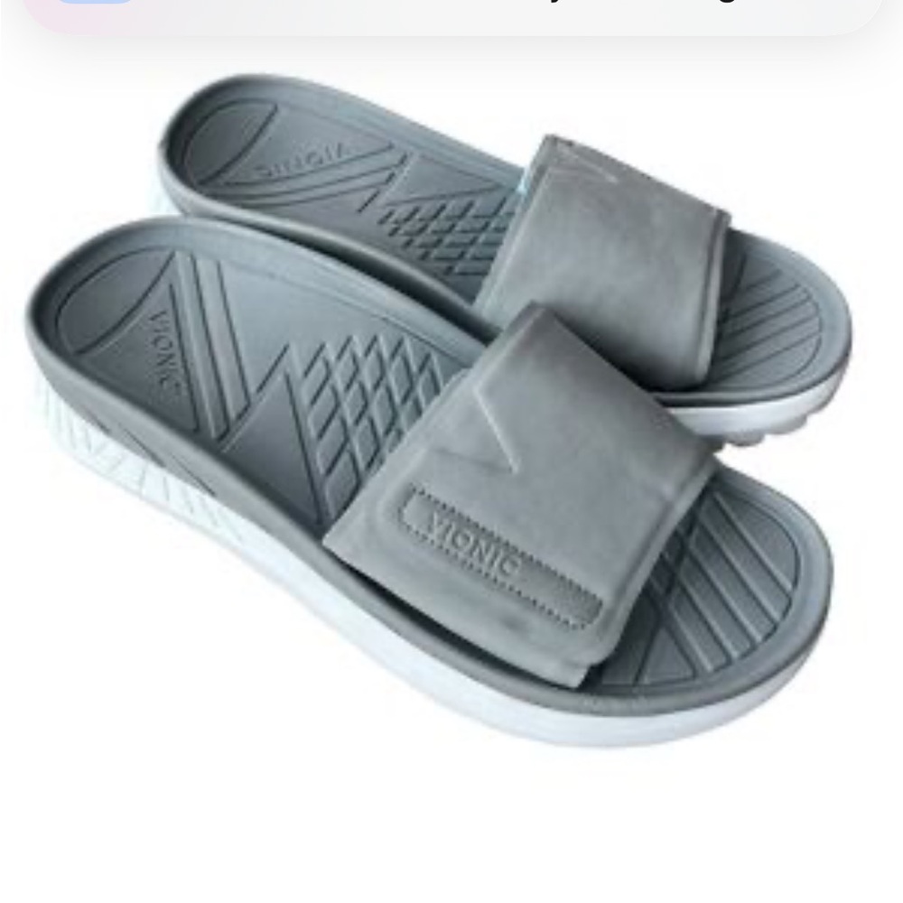 Vionic Gray Slide Sandals